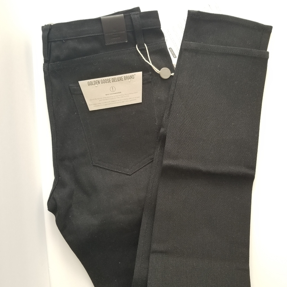 Golden Goose Asymmetric Waistband Skinny Jeans Black Size 28 - Picture 3 of 10